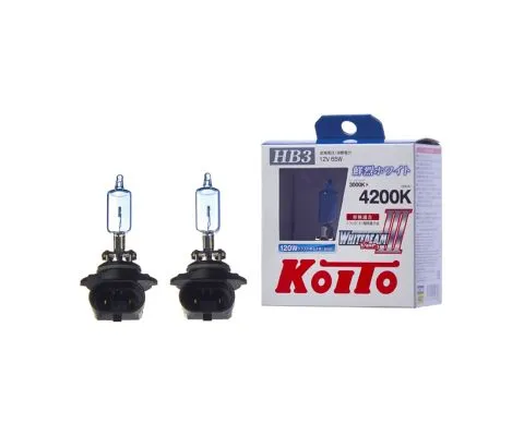Лампа головного света KOITO Whitebeam III HB3 (9005) 12V 65W (120W), набор 2шт