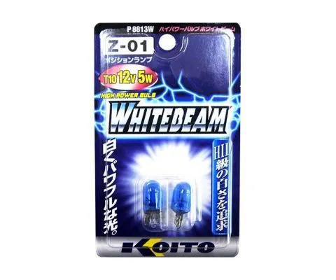 Сигнальная лампа KOITO Whitebeam W5W 12V 5W T10, набор 2шт