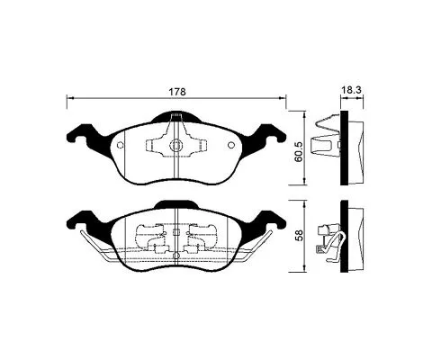 Тормозные колодки MADFIL PN0119 (Ford Focus)