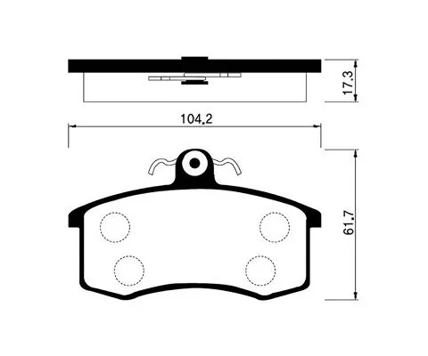 Тормозные колодки MADFIL PN0223 (Lada 110, Granta, Kalina, Samara, Datsun)