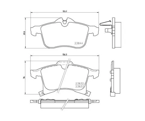 Тормозные колодки MADFIL PN0355 (Opel Astra, Corsa, Meriva, Zafira)