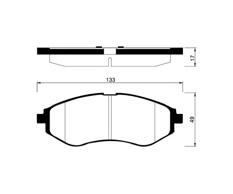 Тормозные колодки MADFIL PN0370 (Chevrolet Aveo, Daewoo Kalos, Ravon Nexia R3)