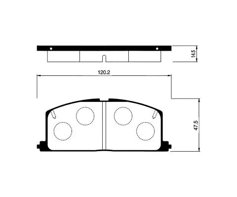 Тормозные колодки MADFIL PN1077 (Toyota)