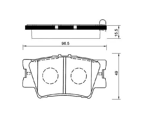 Тормозные колодки MADFIL PN1522 (Toyota Camry/RAV4, Lexus ES/HS/RX, Pontiac Vibe)