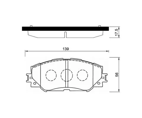 Тормозные колодки MADFIL PN1524 (Toyota Corolla/Ist/RAV4/Wish, Lexus HS)