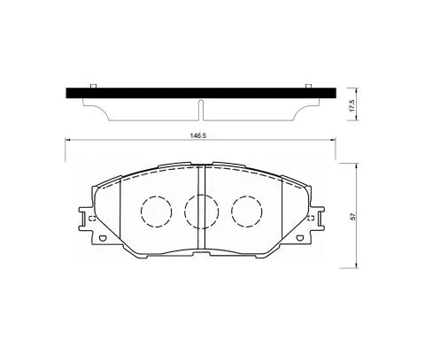 Тормозные колодки MADFIL PN1530 (Toyota Auris, Blade, Matrix, Prius Alpha, RAV4)