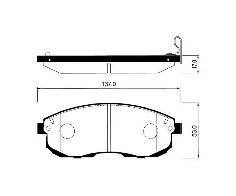 Тормозные колодки MADFIL PN2201 (Nissan Cefiro/Juke/Primera, Suzuki SX4)