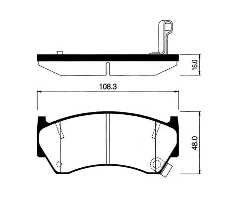 Тормозные колодки MADFIL PN2356 (Nissan Presea/Pulsar/Sunny/Wingroad, Suzuki Baleno)