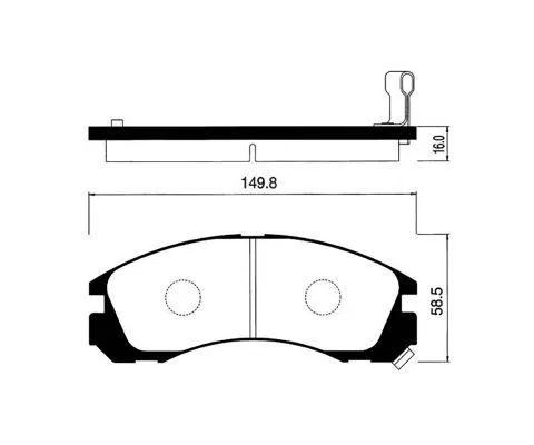 Тормозные колодки MADFIL PN3233 (Mitsubishi, Peugeot)
