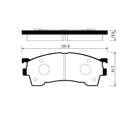 Тормозные колодки MADFIL PN5239 (Mazda Capella/Familia/Premacy)