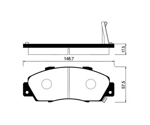 Тормозные колодки MADFIL PN8254 (Honda Accord/Civic/CR-V/Odyssey, Isuzu Aska)