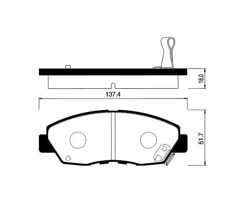 Тормозные колодки MADFIL PN8484 (Honda Accord, CR-V)
