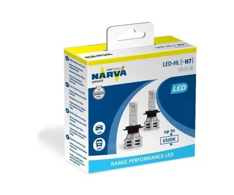 Лампа головного света NARVA Range Performance LED H7 12/24V 24W PX26d, набор 2шт