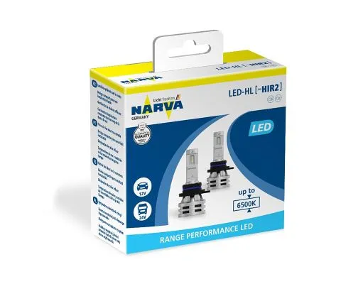 Лампа головного света NARVA Range Performance LED HIR2 12/24V 24W PX22d, набор 2шт