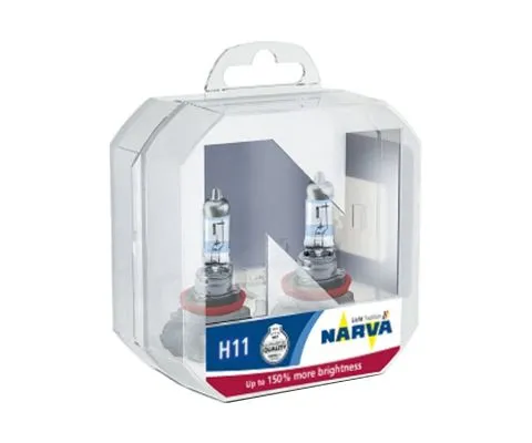 Лампа головного света NARVA Range Power 150 H11 12V 55W PGJ19-2, набор 2шт