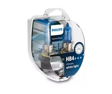Лампа головного света PHILIPS DiamondVision HB4 12V 55W P22d, набор 2шт