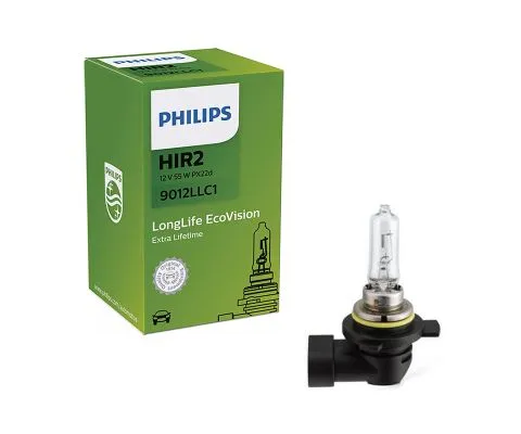 Лампа головного света PHILIPS LongLife EcoVision HIR2 12V 55W PX22d, 1шт