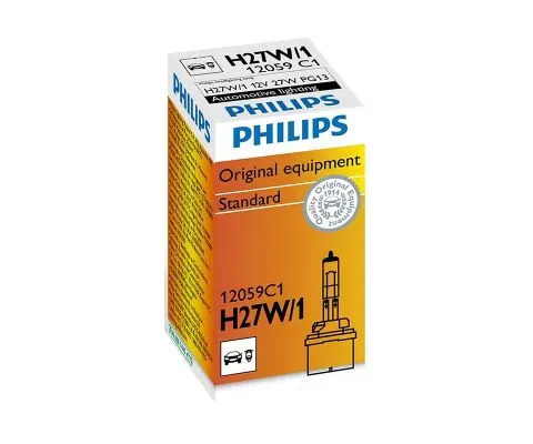 Лампа головного света PHILIPS Standard H27W/1 12V 27W PG13, 1шт