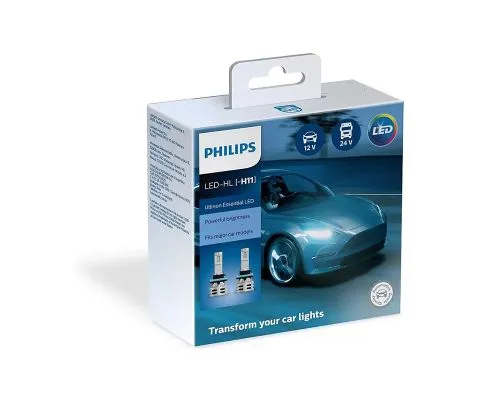 Лампа головного света PHILIPS Ultinon Essential LED H11 12/24V 24W PGJ19, набор 2шт