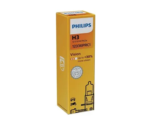 Лампа головного света PHILIPS Vision H3 12V 55W PK22s, 1шт