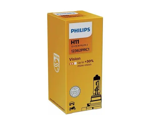 Лампа головного света PHILIPS Vision H11 12V 55W PGJ19-2, 1шт
