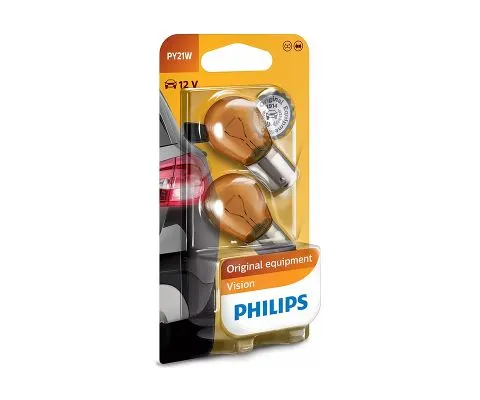 Сигнальная лампа PHILIPS Vision PY21W 12V 21W BAU15s, набор 2шт