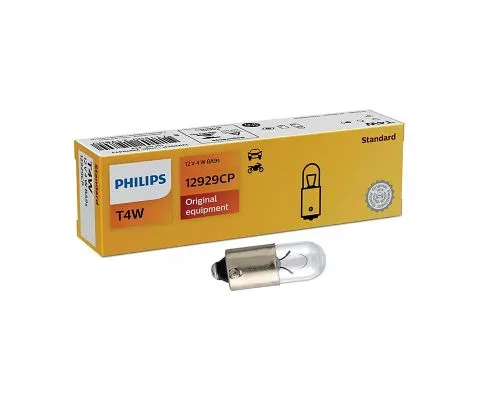 Сигнальная лампа PHILIPS Vision T4W 12V 4W BA9s, 1шт