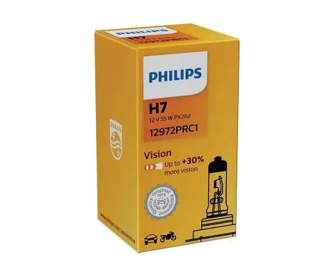 Лампа головного света PHILIPS Vision H7 12V 55W PX26d, 1шт