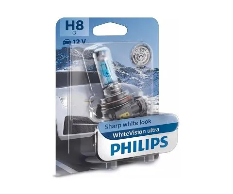 Лампа головного света PHILIPS WhiteVision Ultra H7 12V 35W PGJ19-1, 1шт