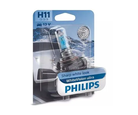 Лампа головного света PHILIPS WhiteVision Ultra H11 12V 55W PGJ19-2, 1шт