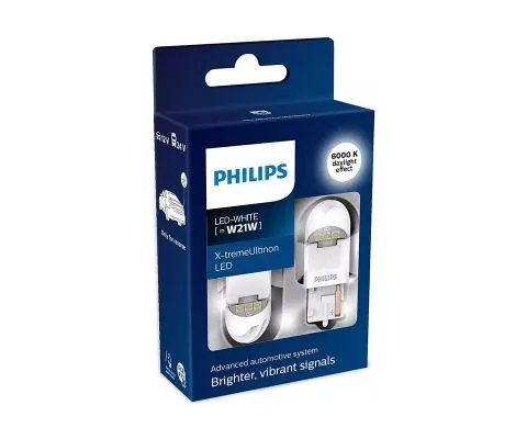 Сигнальная лампа PHILIPS X-tremeUltinon LED gen2 W21W 12/24V 1.7W W3x16d, набор 2шт