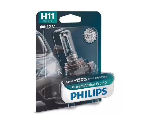 Лампа головного света PHILIPS X-tremeVision Pro150 H11 12V 55W PGJ19-2, 1шт