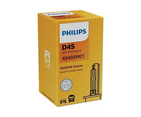 Лампа головного света PHILIPS Xenon Vision D4S 42V 35W PK32d-5, 1шт