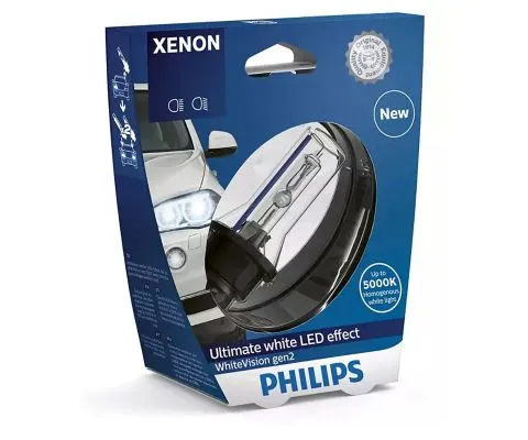 Лампа головного света PHILIPS Xenon WhiteVision gen2 D1S 85V 35W PK32d-2, 1шт