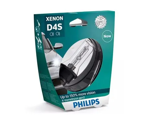Лампа головного света PHILIPS Xenon X-tremeVision gen2 D4S 42V 35W P32d-5, 1шт