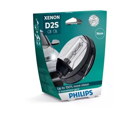 Лампа головного света PHILIPS Xenon X-tremeVision gen2 D2S 85V 35W P32d-2, 1шт