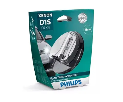 Лампа головного света PHILIPS Xenon X-tremeVision gen2 D1S 85V 35W PK32d-2, 1шт