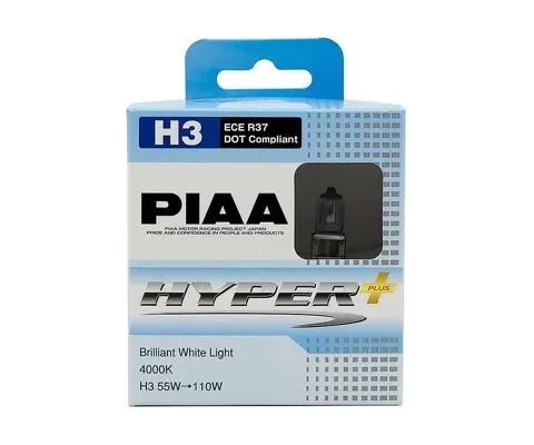 Лампа головного света PIAA Hyper Plus H3 12V 55W PK22s, набор 2шт