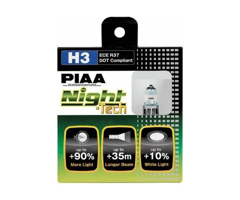 Лампа головного света PIAA Night Tech H3 12V 55W PK22s, набор 2шт