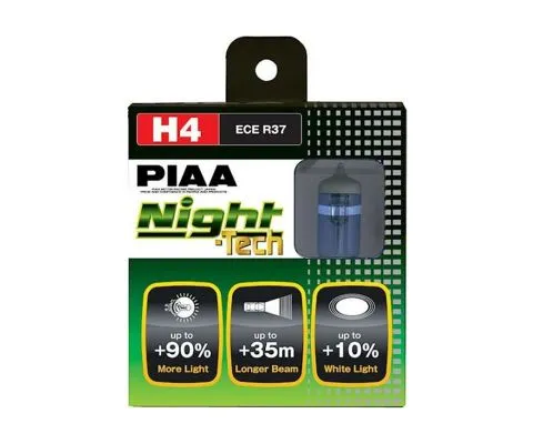 Лампа головного света PIAA Night Tech H4 12V 60/55W  P43t, набор 2шт