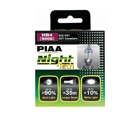 Лампа головного света PIAA Night Tech HB4 (9006) 12V 55W P22d, набор 2шт