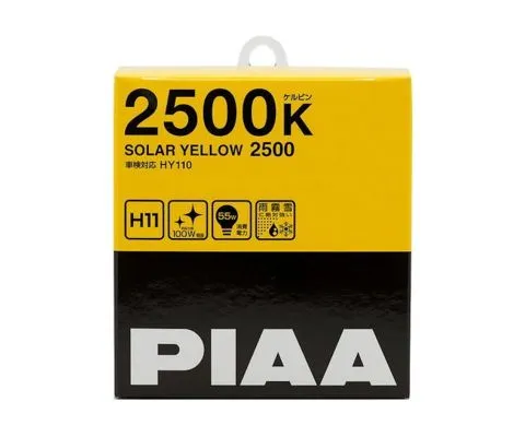 Лампа головного света PIAA Solar Yellow H11 12V 55W PGJ19-2, набор 2шт