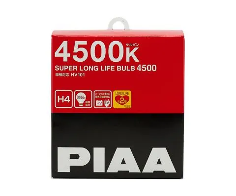 Лампа головного света PIAA Super Long Life H4 12V 60/55W P43t, набор 2шт