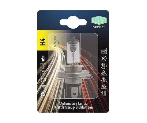 Лампа головного света TRIFA Blister H4 12V 60/55W P43t, 1шт