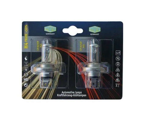 Лампа головного света TRIFA Blister H4 Prime + 50% 12V 60/55W P43t, набор 2шт
