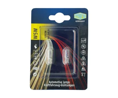 Лампа дополнительного освещения TRIFA Blister W5W 12V 5W W2.1x9.5d, набор 2шт