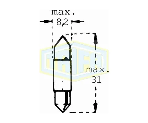 Лампа дополнительного освещения TRIFA C5W 12V 3W SV7-8 8.2x28, 1шт