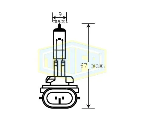 Лампа головного света TRIFA H27W/2 12V 27W PGJ13, 1шт
