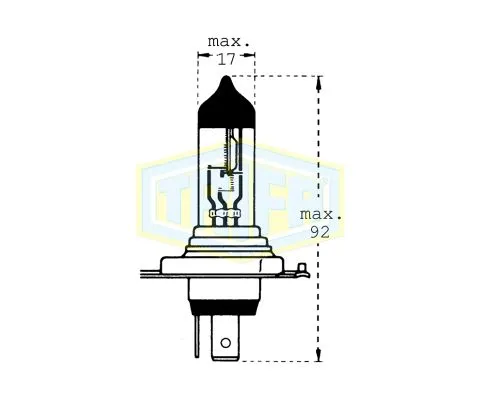 Лампа головного света TRIFA H4 Car-Day-Light 12V 60/55W P43t, 1шт