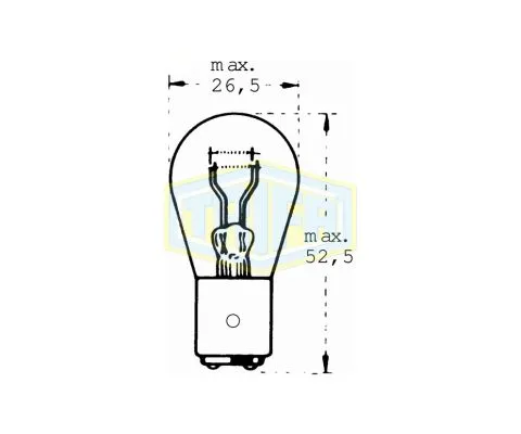 Лампа дополнительного освещения TRIFA P21/5W 12V 21/5W BAY15d, 1шт